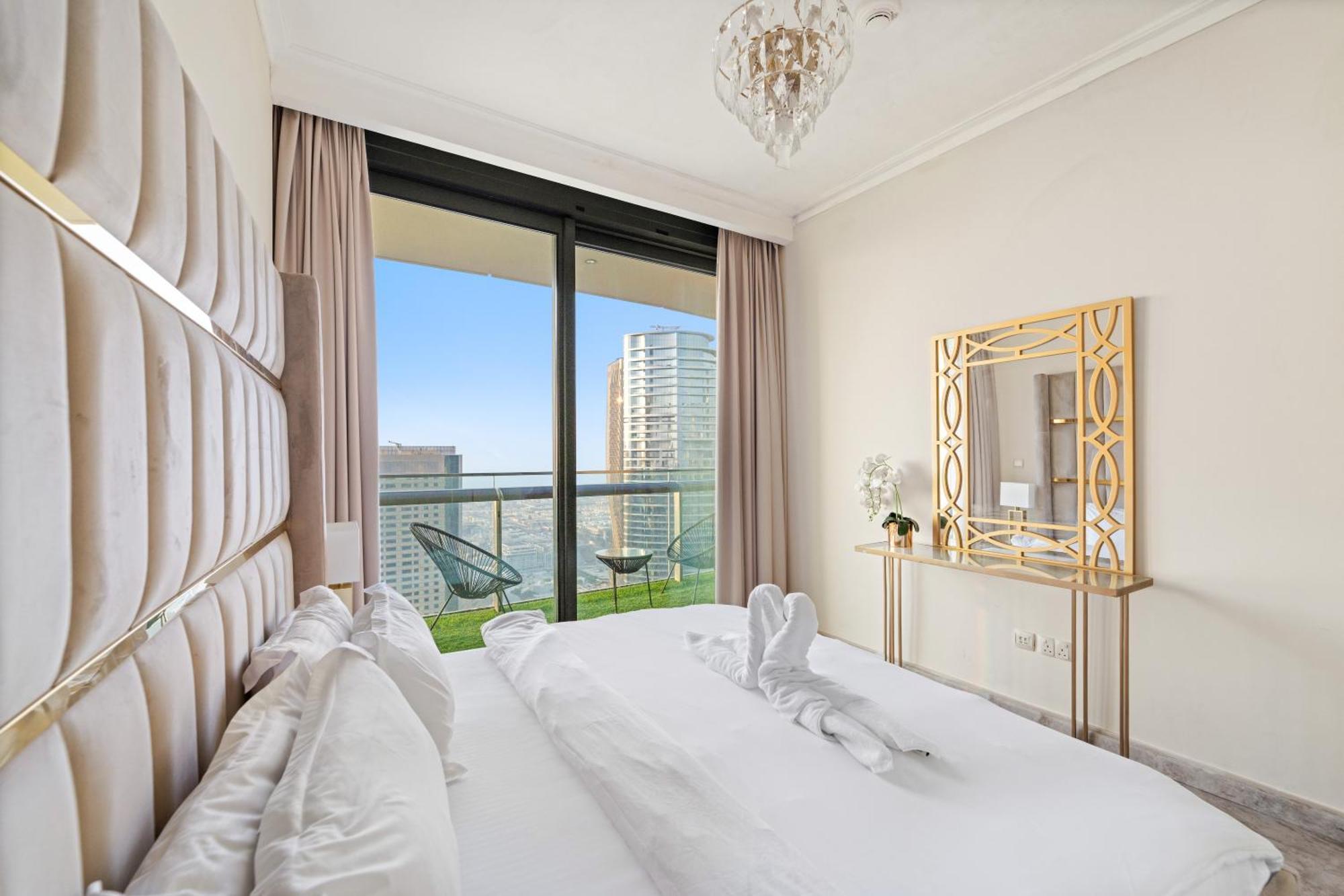 First Class 2Br With Full Dubai Skyline & Sea View Exteriör bild