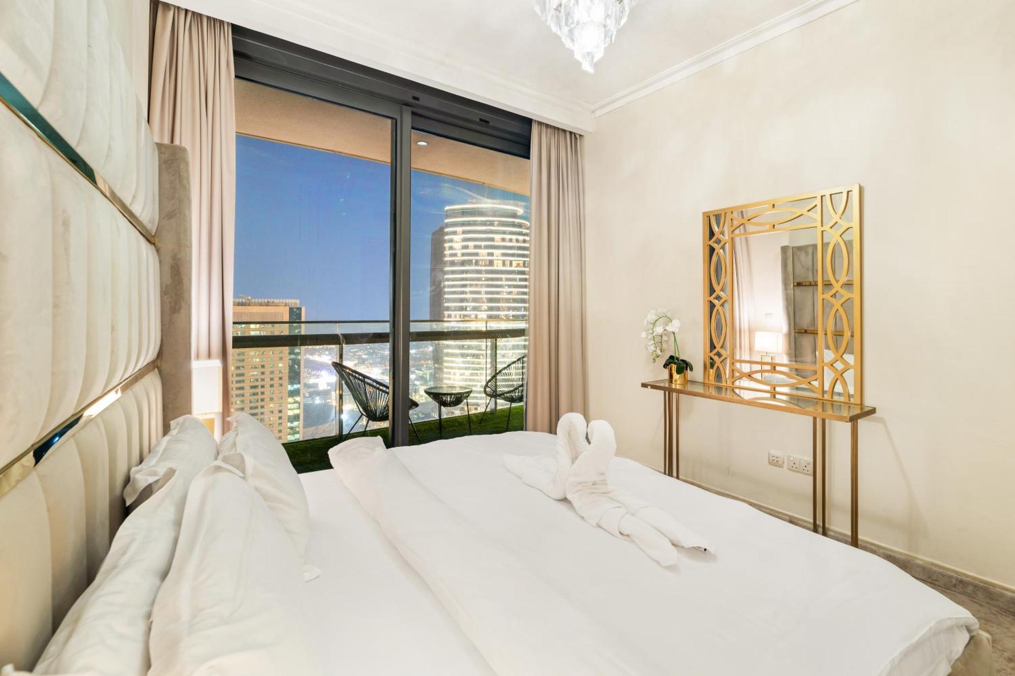 First Class 2Br With Full Dubai Skyline & Sea View Exteriör bild