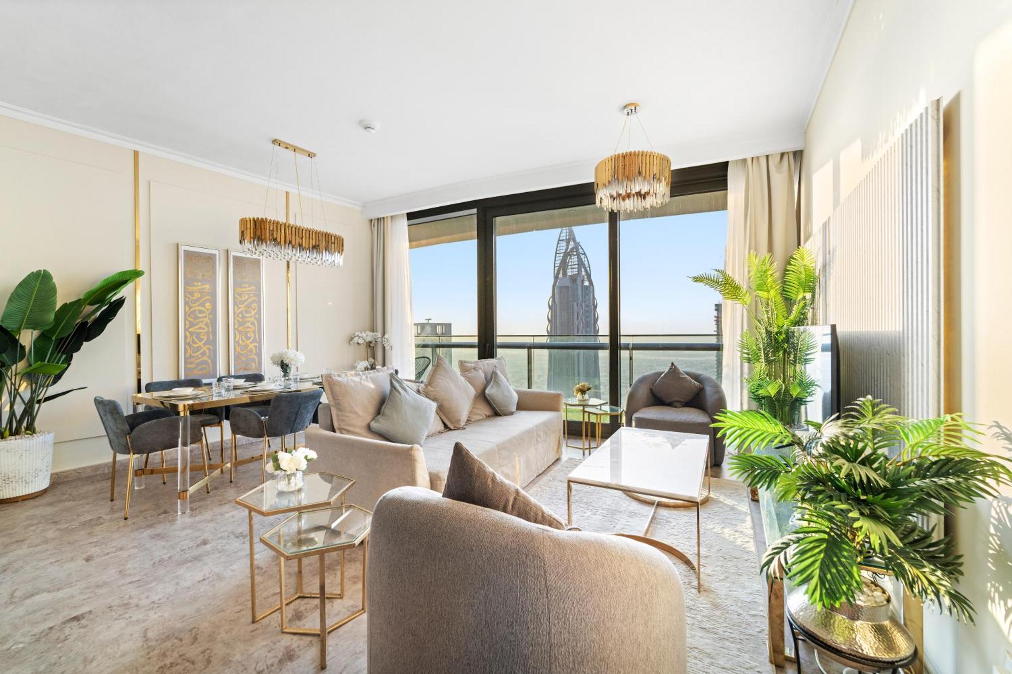 First Class 2Br With Full Dubai Skyline & Sea View Exteriör bild