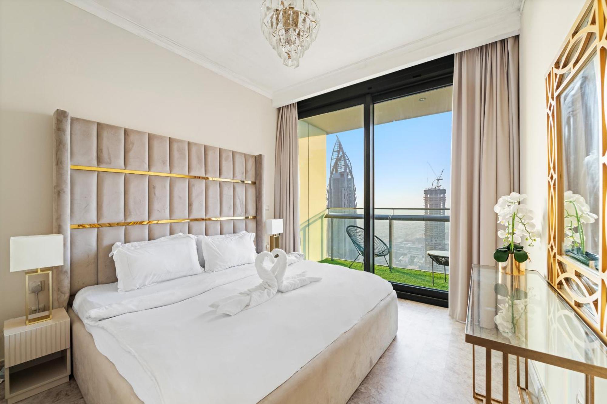 First Class 2Br With Full Dubai Skyline & Sea View Exteriör bild